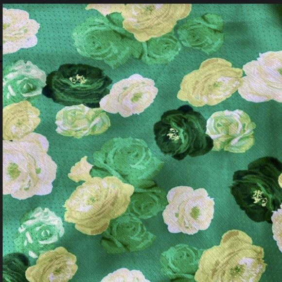 Adoore Vienna Open Back Midi Dress in Green Floral Print Size 4 - Picture 8 of 11